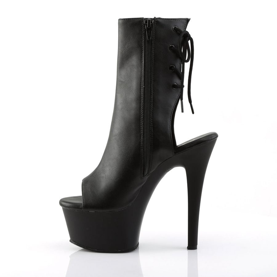 Women's Pleaser Aspire-1018 Ankle Boots Black | 741VDZEQU