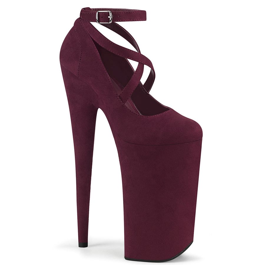 Women\'s Pleaser Beyond-087FS Pumps Burgundy | 549ABNHKZ