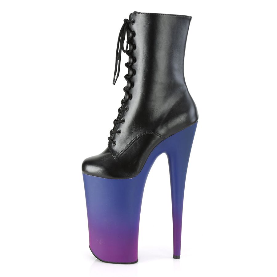 Women's Pleaser Beyond-1020BP Ankle Boots Black Blue | 159ZDCRBY