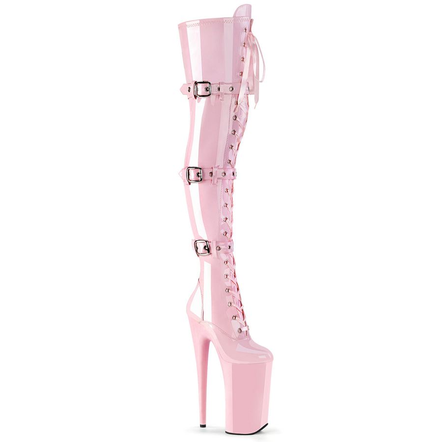 Women\'s Pleaser Beyond-3028 Thigh High Boots Pink | 168SITBFA