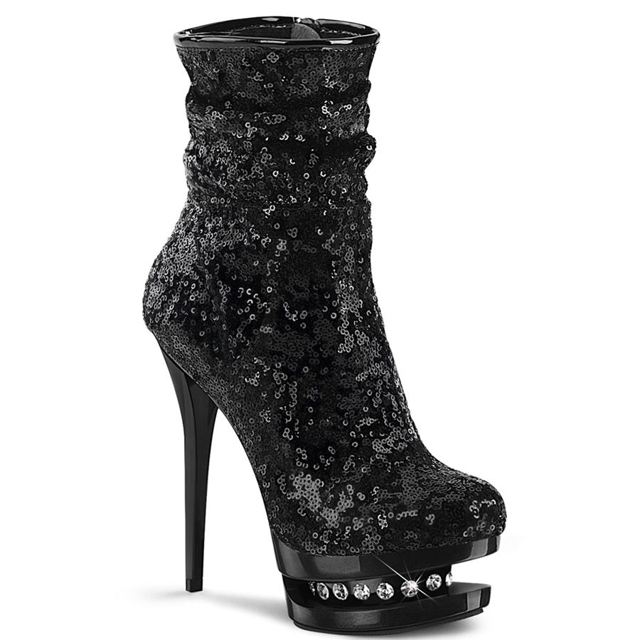 Women\'s Pleaser Blondie-R-1009 Ankle Boots Black | 085XJKHPB