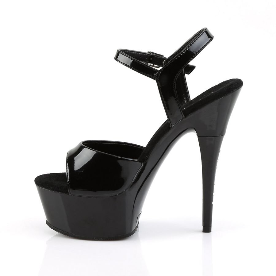 Women's Pleaser Captiva-609 Platform Sandals Black | 069QUYKJW