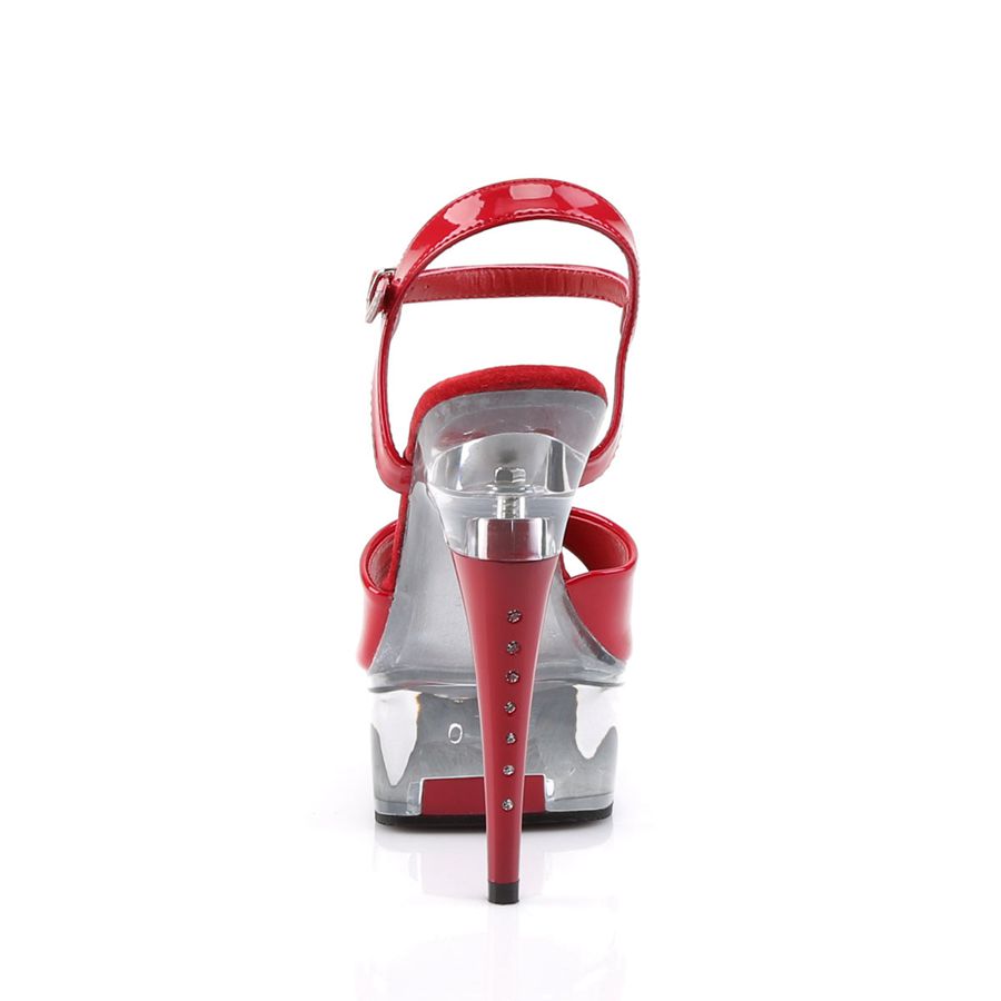 Women's Pleaser Captiva-609 Platform Sandals Red | 560OLVTES