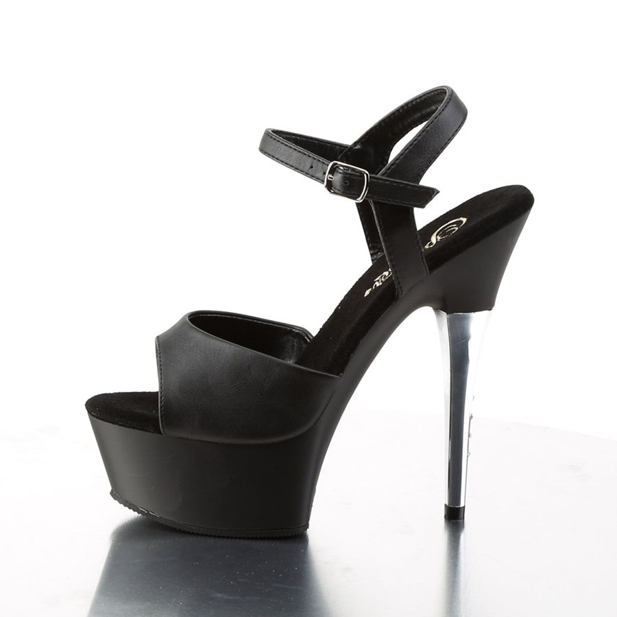 Women's Pleaser Captiva-609 Platform Sandals Black | 948MLIFNJ