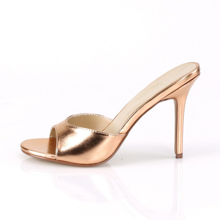 Women's Pleaser Classique-01 Heels Gold | 128WICJLA