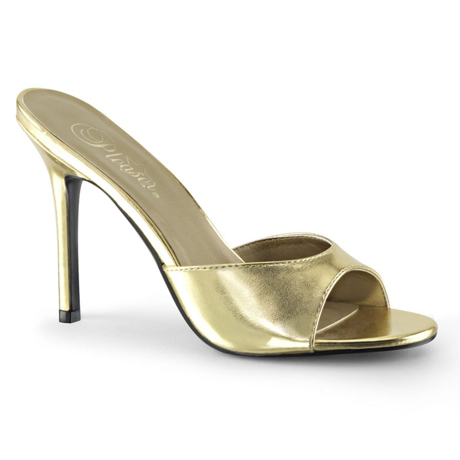 Women\'s Pleaser Classique-01 Heels Gold | 512VPIQGZ