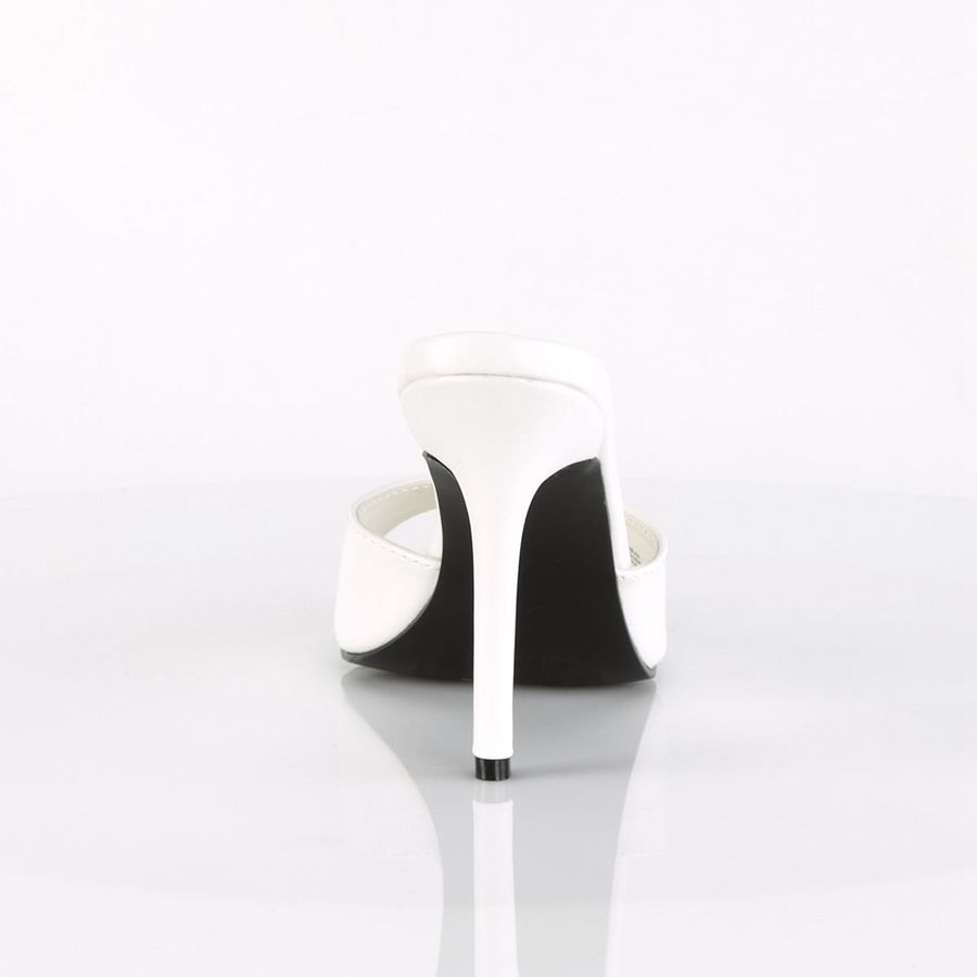 Women's Pleaser Classique-01 Heels White | 736TOHNIW