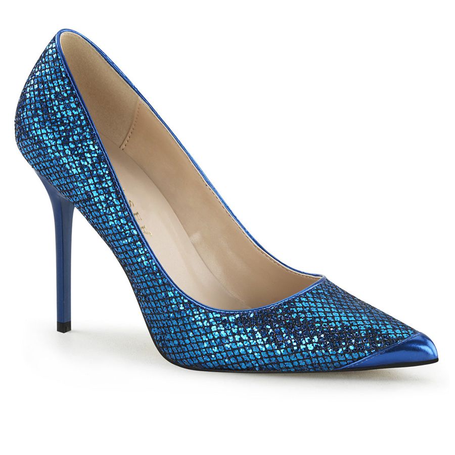 Women\'s Pleaser Classique-20 Pumps Blue | 230ZSGWRM