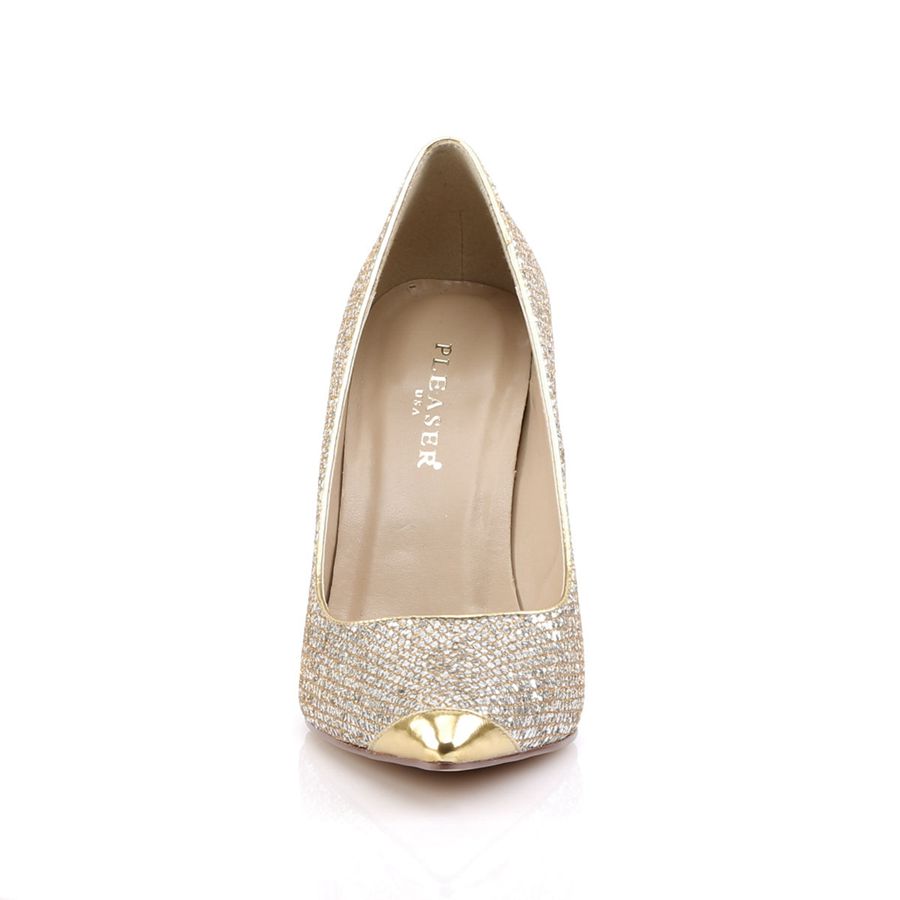 Women's Pleaser Classique-20 Pumps Gold | 397NIJUXL