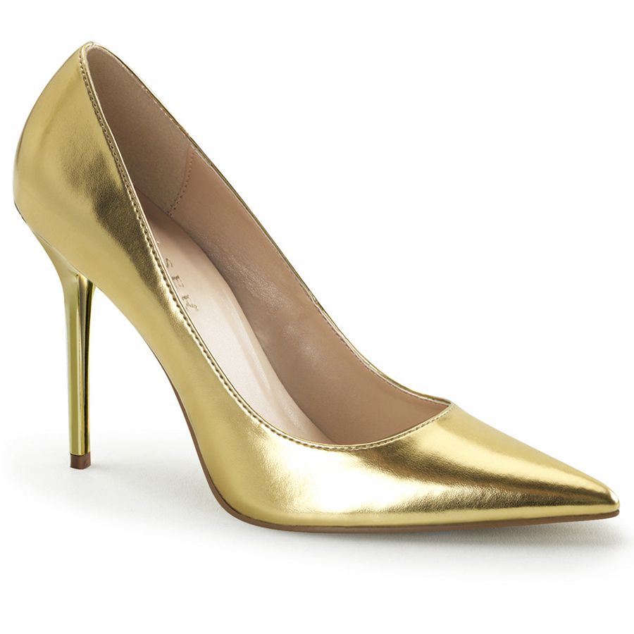 Women\'s Pleaser Classique-20 Pumps Gold | 891JNFUIV