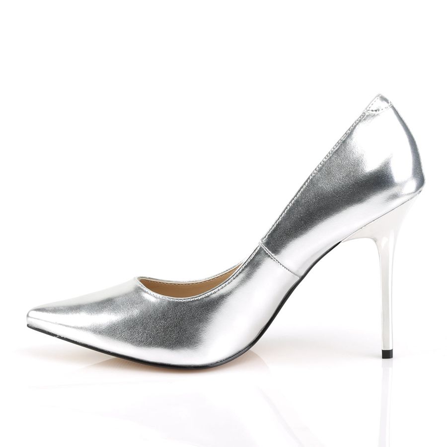 Women's Pleaser Classique-20 Pumps Silver | 652PYMVXZ