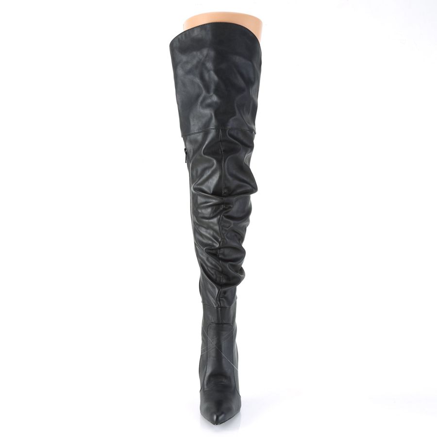 Women's Pleaser Classique-3011 Thigh High Boots Black | 918QSGYKR