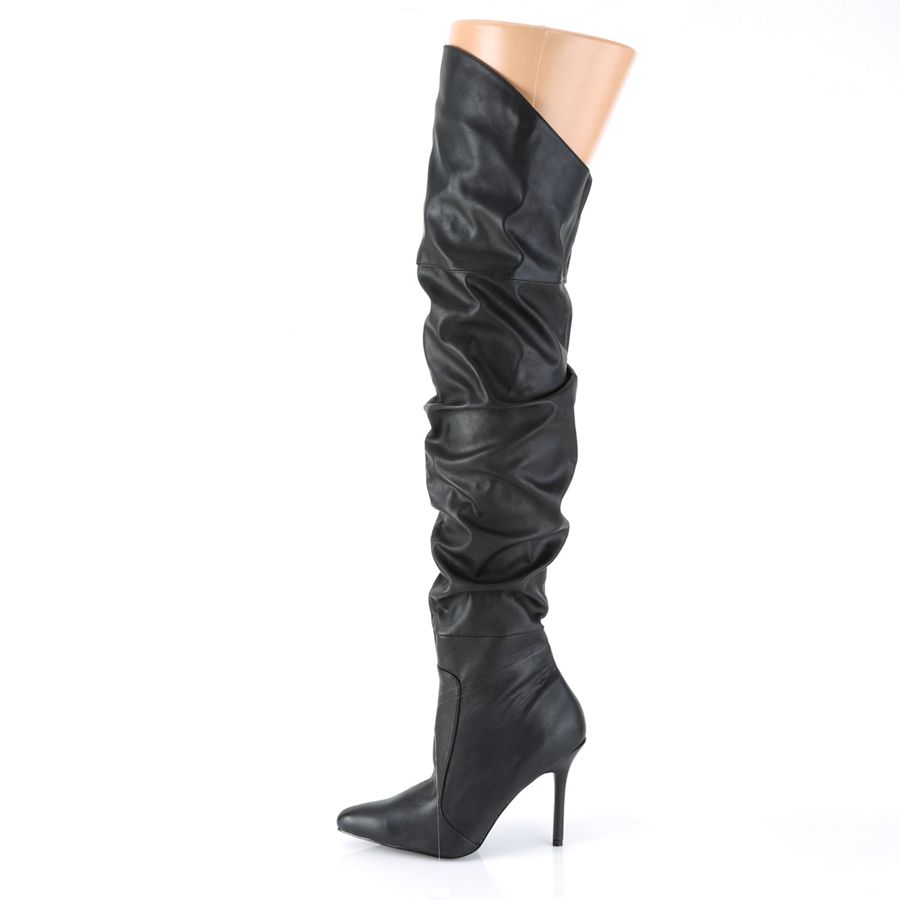 Women's Pleaser Classique-3011 Thigh High Boots Black | 918QSGYKR