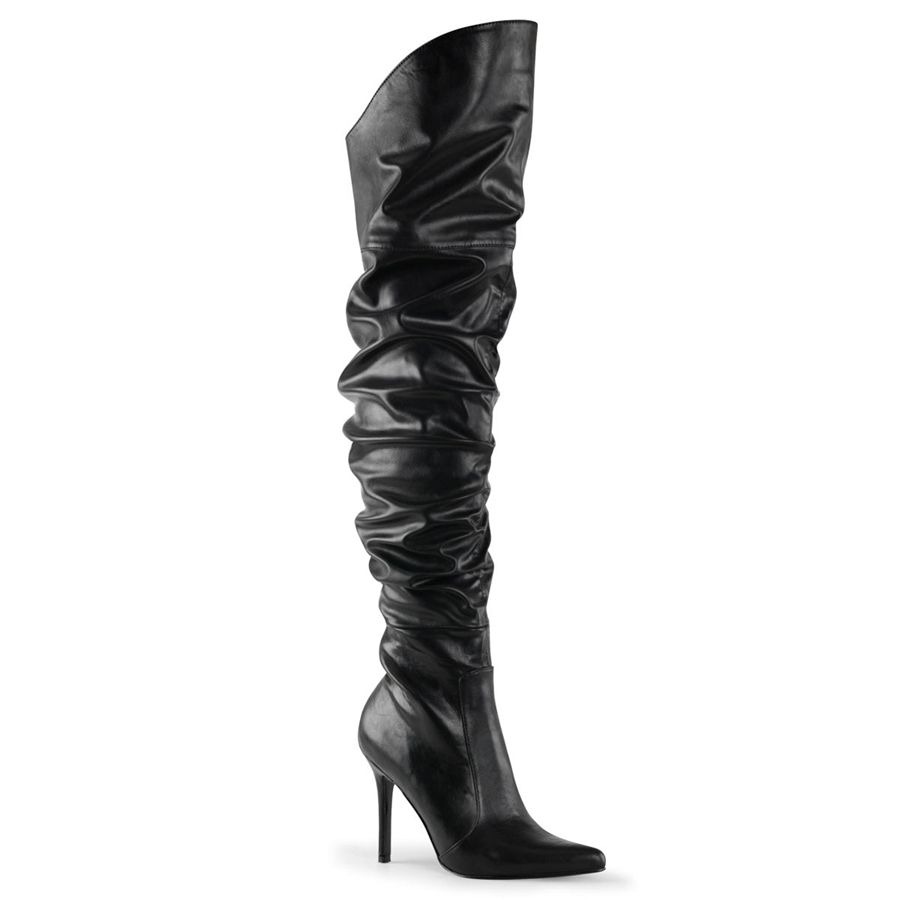 Women\'s Pleaser Classique-3011 Thigh High Boots Black | 918QSGYKR