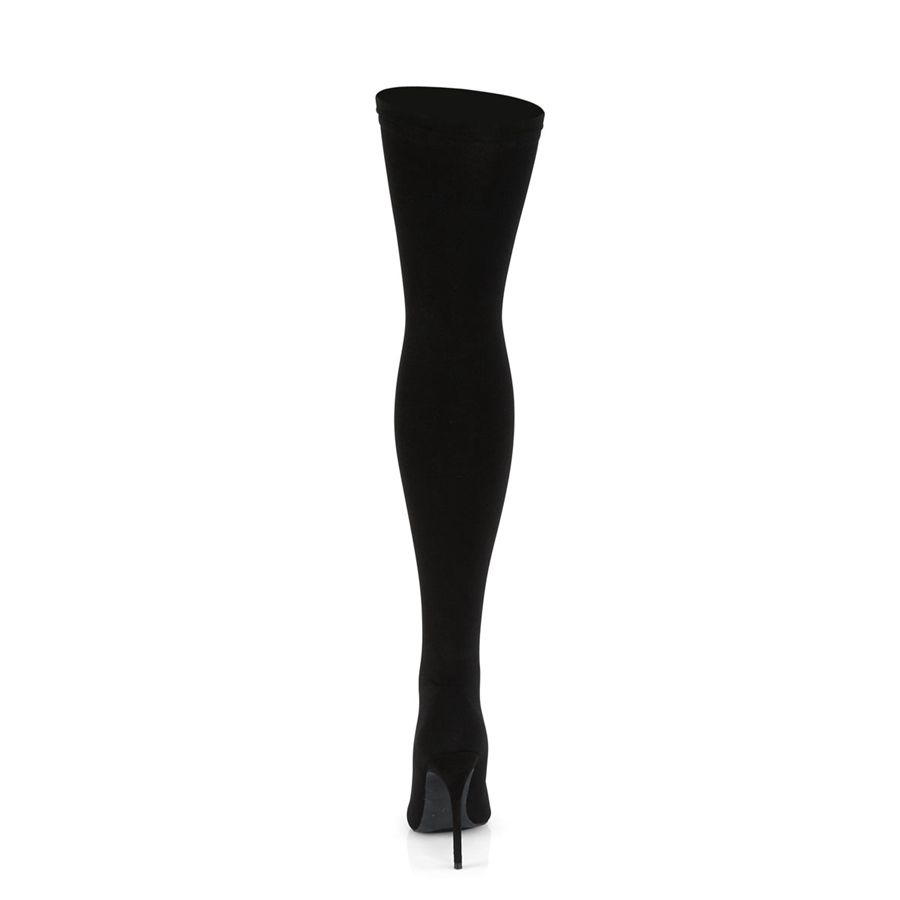 Women's Pleaser Courtly-3005 Thigh High Boots Black | 076KLGPHJ