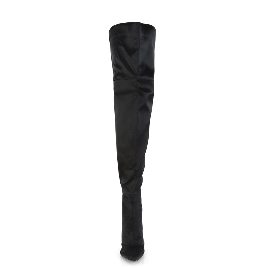 Women's Pleaser Courtly-3012 Thigh High Boots Black | 457BODMGZ