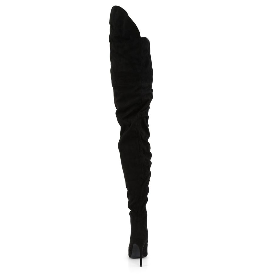 Women's Pleaser Courtly-4017 Thigh High Boots Black | 753ZVOGLJ