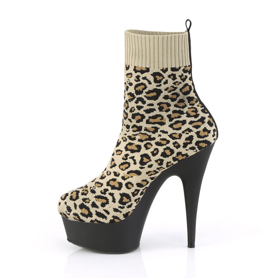 Women's Pleaser Delight-1002LP Ankle Boots Leopard | 245TDZAPJ