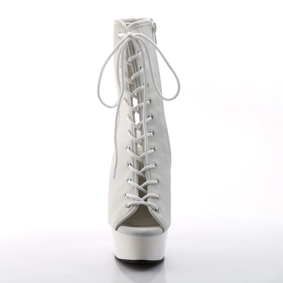 Women's Pleaser Delight-1016 Ankle Boots White | 384SZINGY