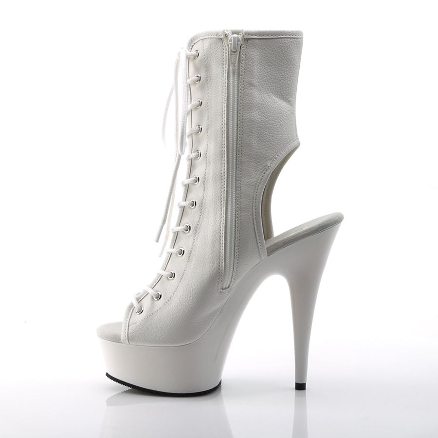 Women's Pleaser Delight-1016 Ankle Boots White | 384SZINGY