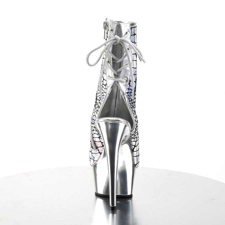 Women's Pleaser Delight-1018HG Ankle Boots Silver | 130MAGCQE