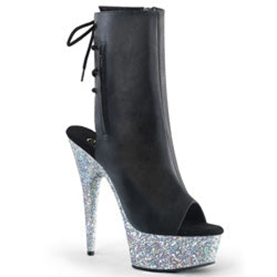 Women's Pleaser Delight-1018LG Ankle Boots Silver | 436BKJGHR