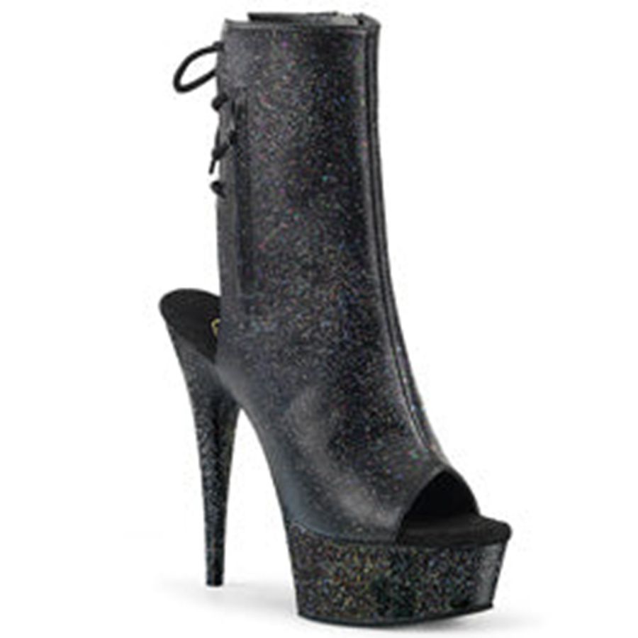 Women's Pleaser Delight-1018MMG Ankle Boots Black | 976OAQFVS