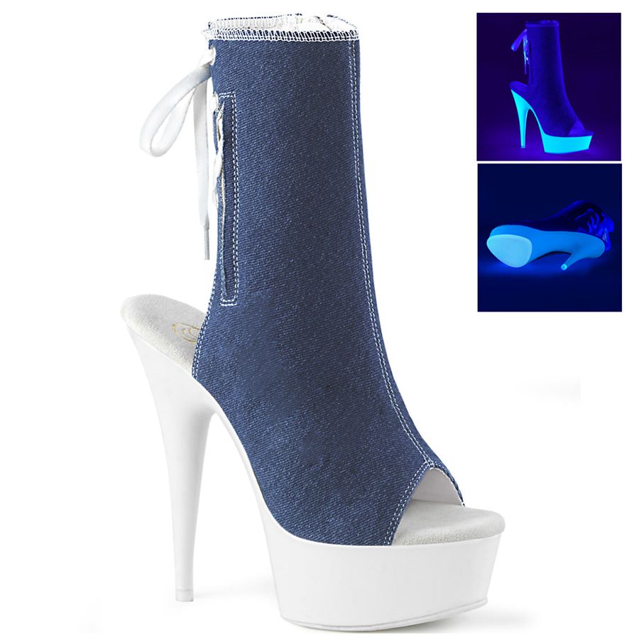 Women\'s Pleaser Delight-1018SK Ankle Boots Blue | 946XJYKHS