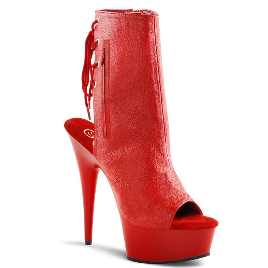 Women\'s Pleaser Delight-1018 Ankle Boots Red | 198CRVTMD