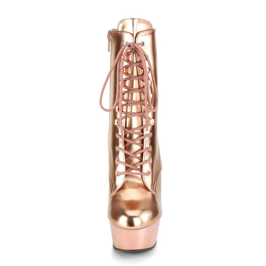 Women's Pleaser Delight-1020 Ankle Boots Rose Gold | 396BOPCLF