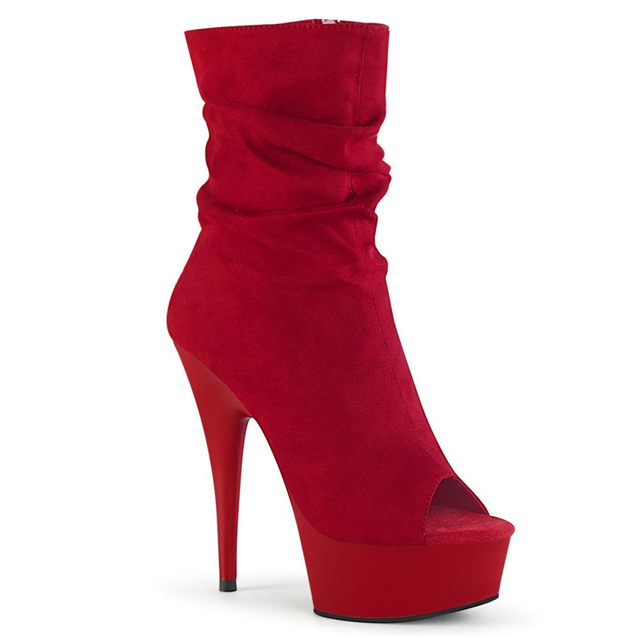 Women\'s Pleaser Delight-1031 Ankle Boots Red | 136JFBLIK