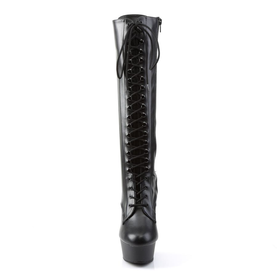 Women's Pleaser Delight-2023 Knee High Boots Black | 346GHFNTP