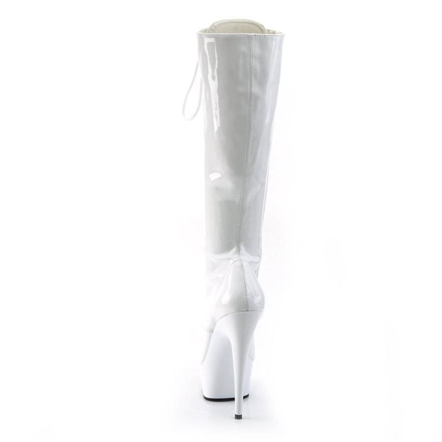 Women's Pleaser Delight-2023 Knee High Boots White | 651OCKRXJ