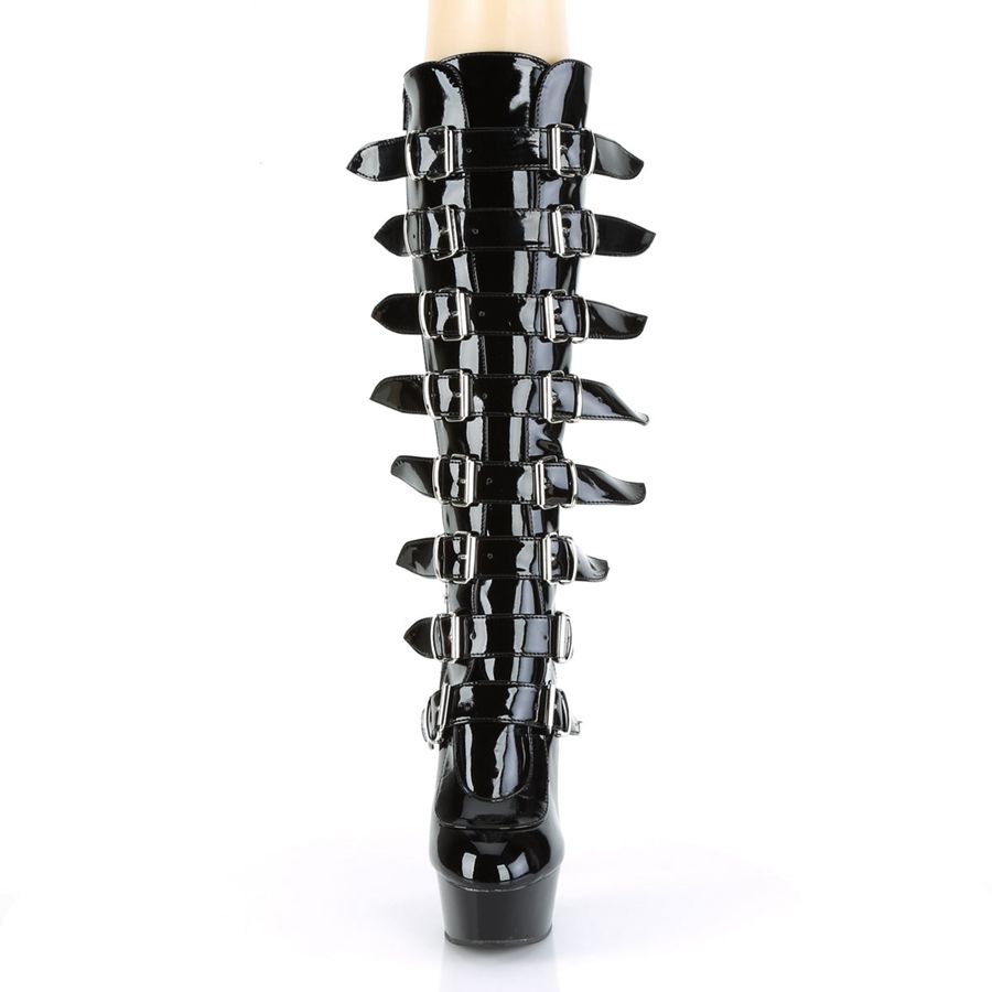 Women's Pleaser Delight-2049 Knee High Boots Black | 183OXNTCU