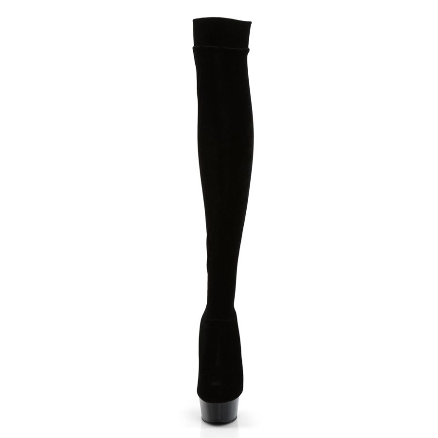 Women's Pleaser Delight-3002 Thigh High Boots Black | 065FYGJEV