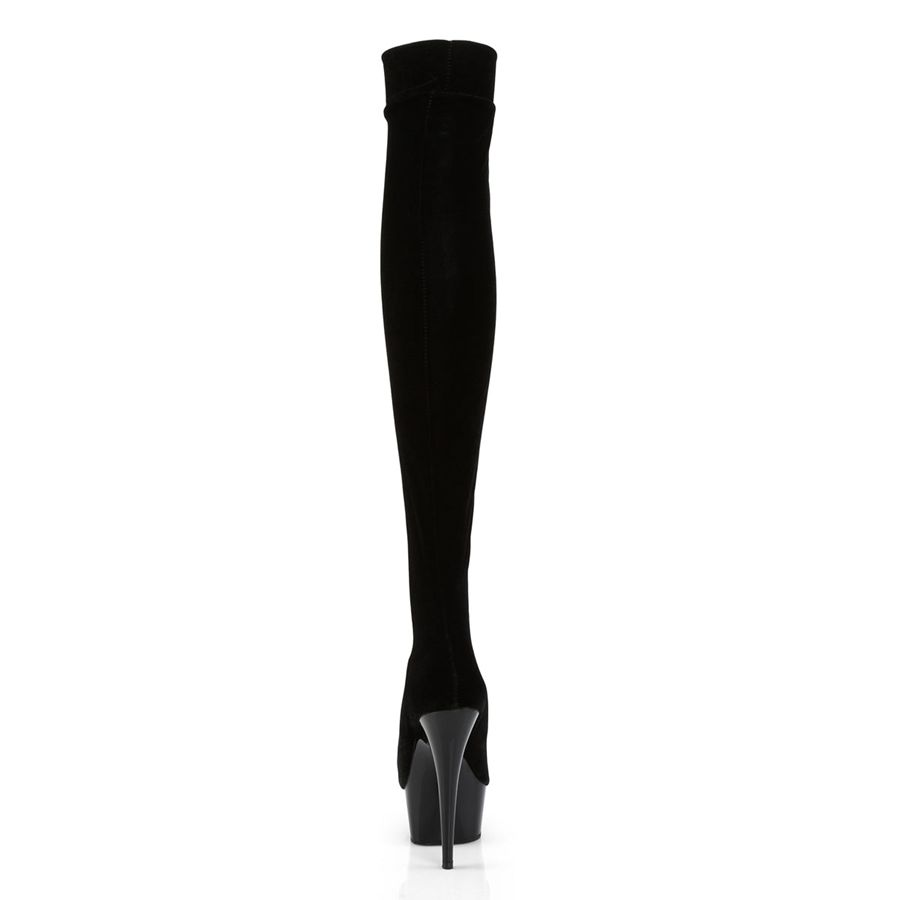 Women's Pleaser Delight-3002 Thigh High Boots Black | 065FYGJEV