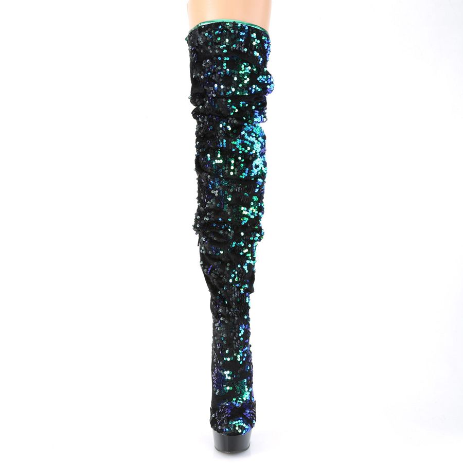 Women's Pleaser Delight-3004 Thigh High Boots Multicolor | 592WOVNBU