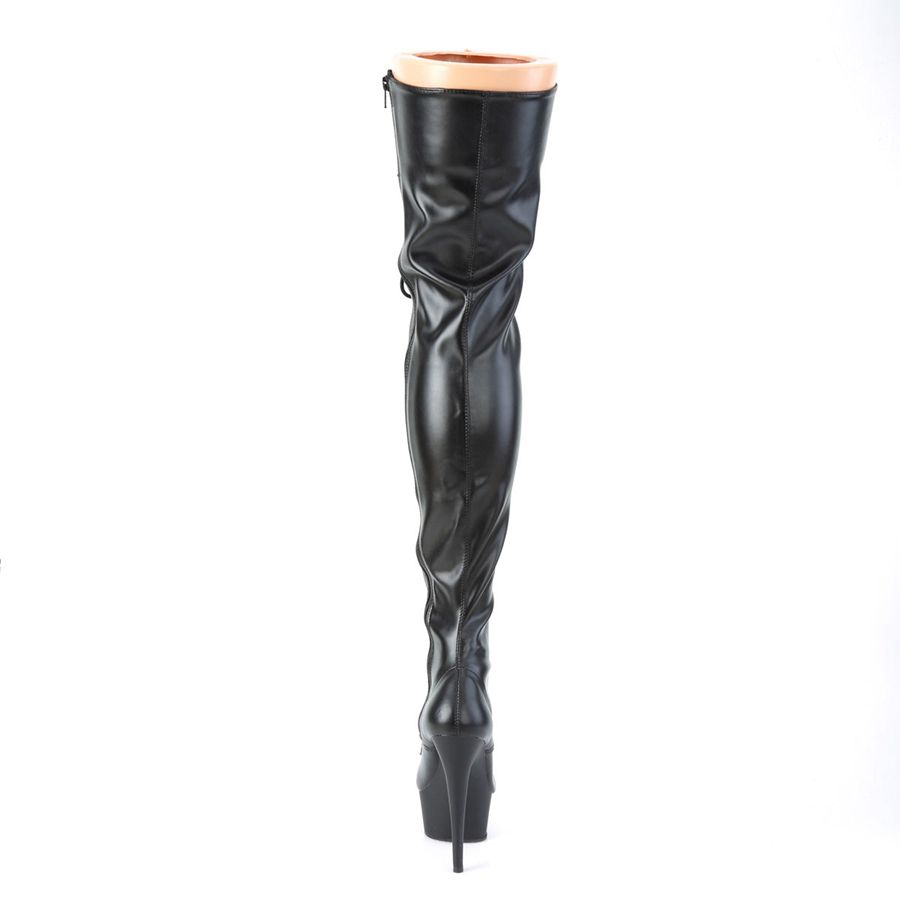 Women's Pleaser Delight-3023 Thigh High Boots Black | 698ELWZNB