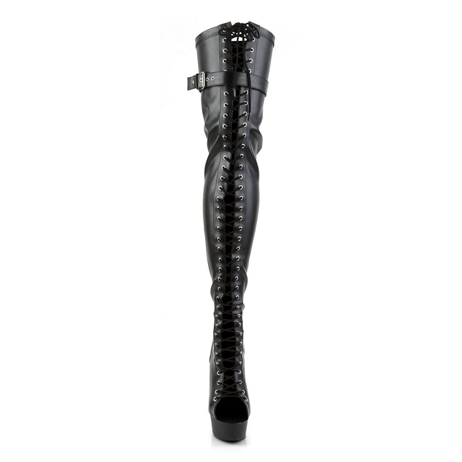 Women's Pleaser Delight-3025 Thigh High Boots Black | 714GNVUQC