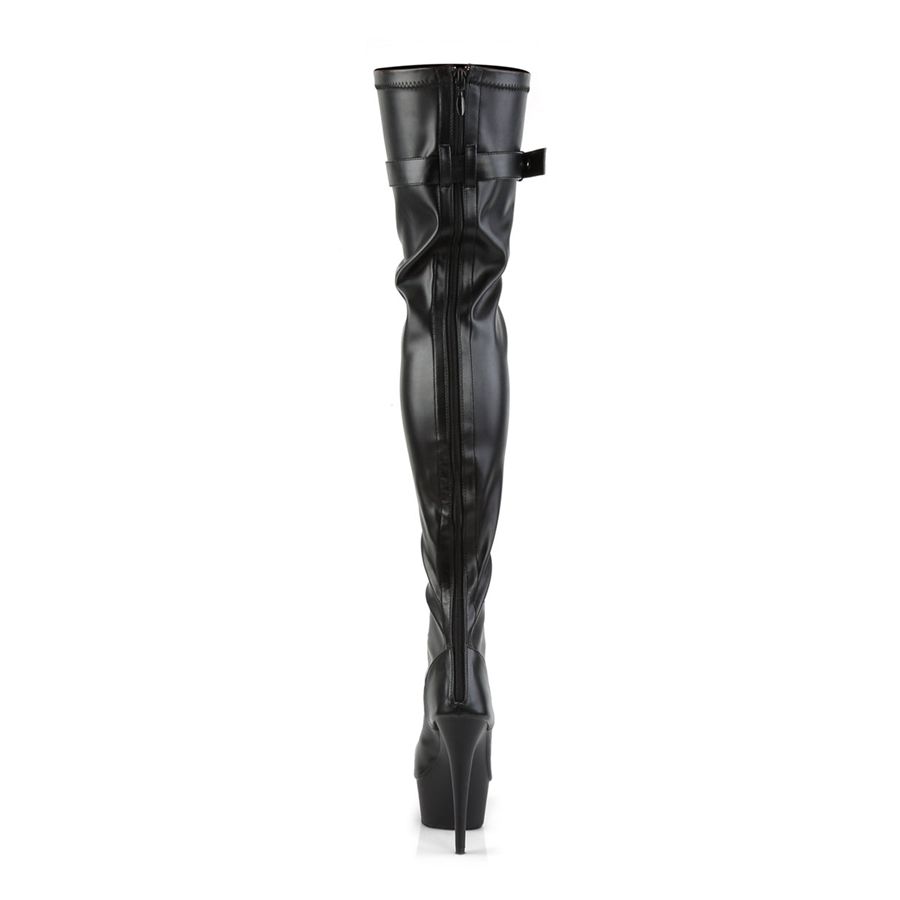 Women's Pleaser Delight-3025 Thigh High Boots Black | 714GNVUQC