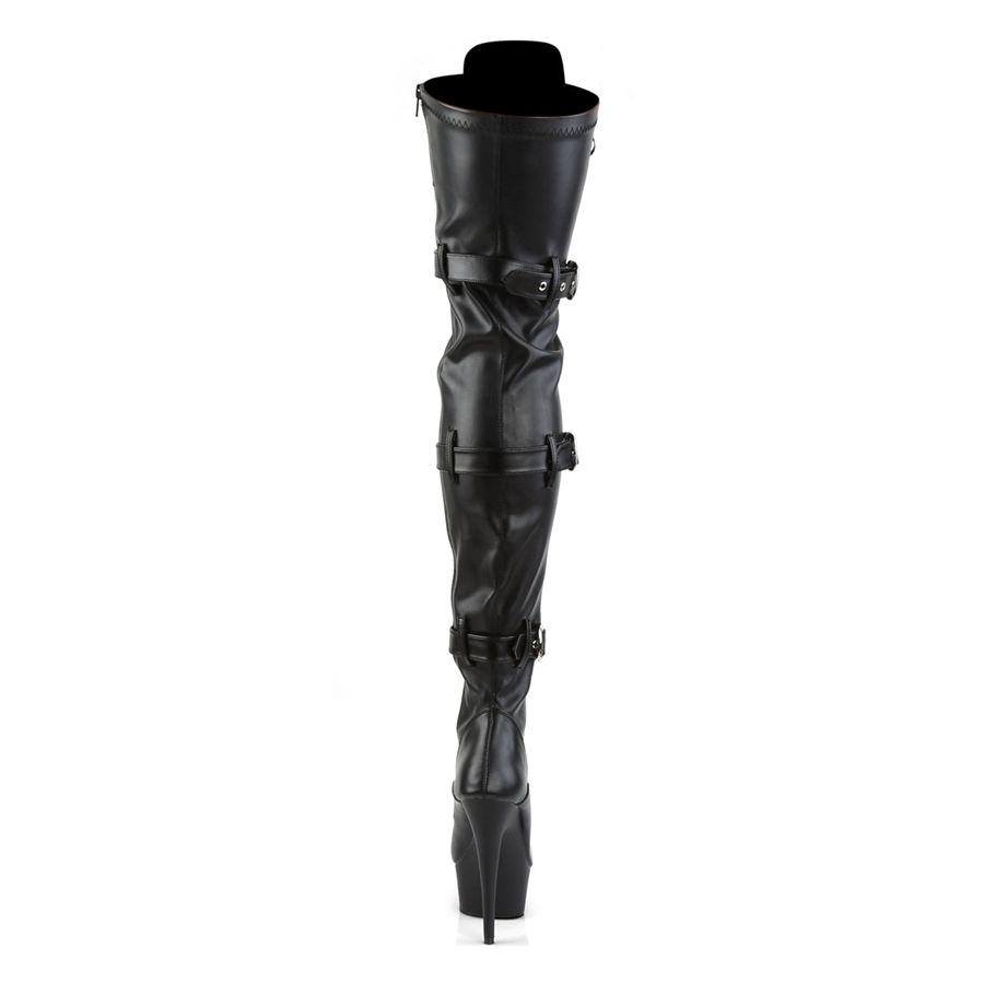 Women's Pleaser Delight-3028 Thigh High Boots Black | 578PEXOAS