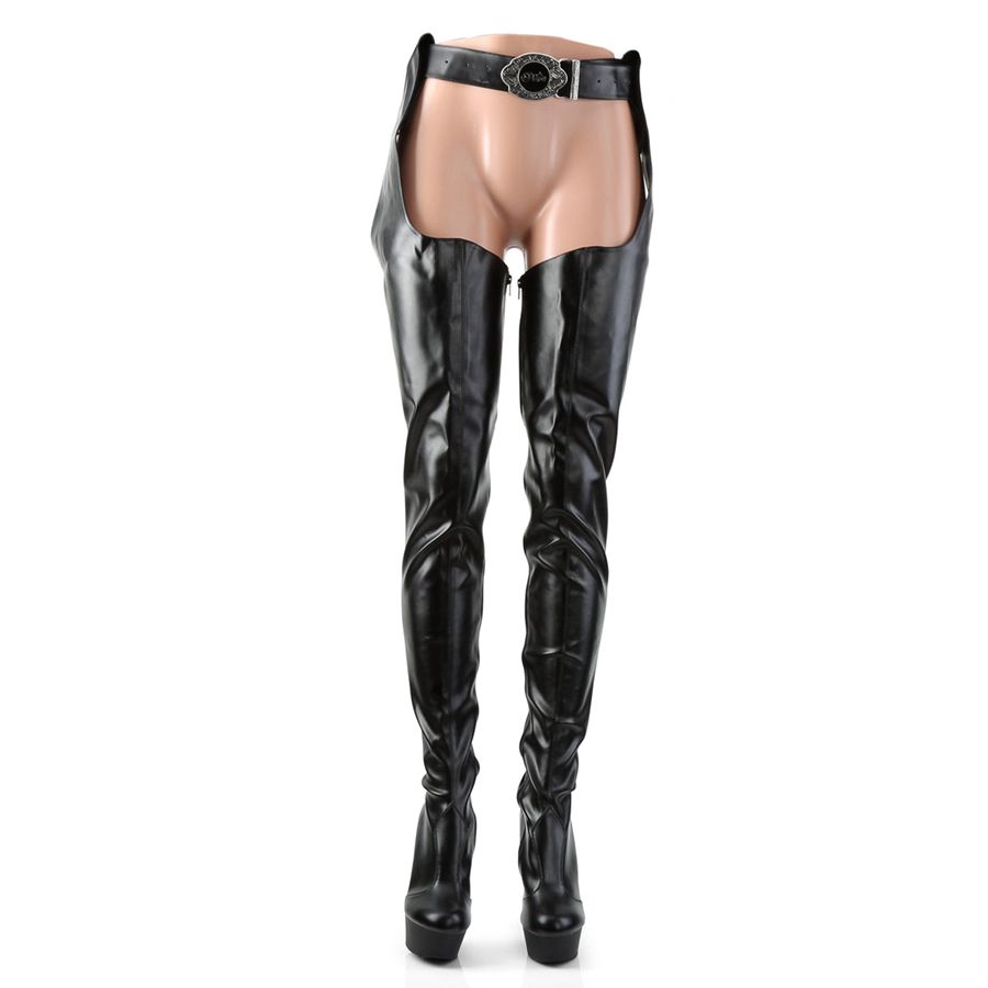 Women's Pleaser Delight-5000 Thigh High Boots Black | 590CTXPML