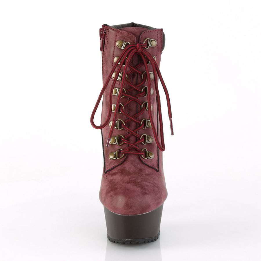 Women's Pleaser Delight-600TL-02 Ankle Boots Purple | 031TVLGIQ