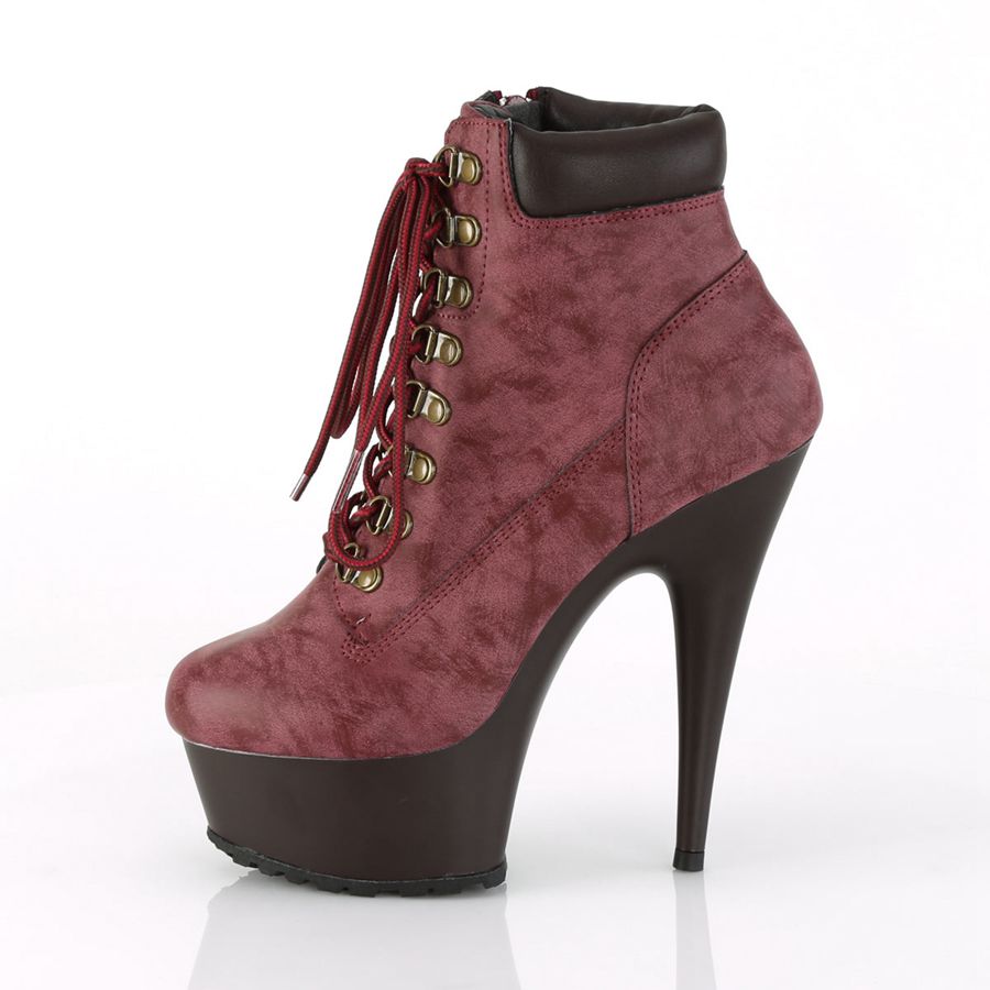 Women's Pleaser Delight-600TL-02 Ankle Boots Purple | 031TVLGIQ