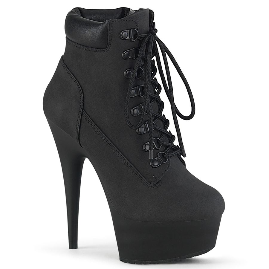 Women\'s Pleaser Delight-600TL-02 Ankle Boots Black | 106TRDUMY