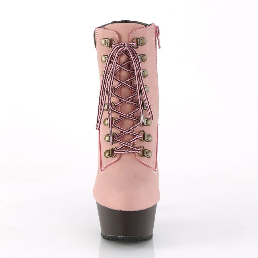 Women's Pleaser Delight-600TL-02 Ankle Boots Pink | 140UBAHEP