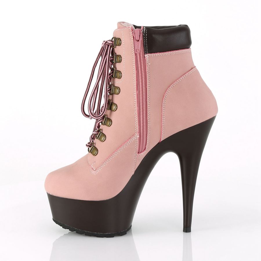 Women's Pleaser Delight-600TL-02 Ankle Boots Pink | 140UBAHEP