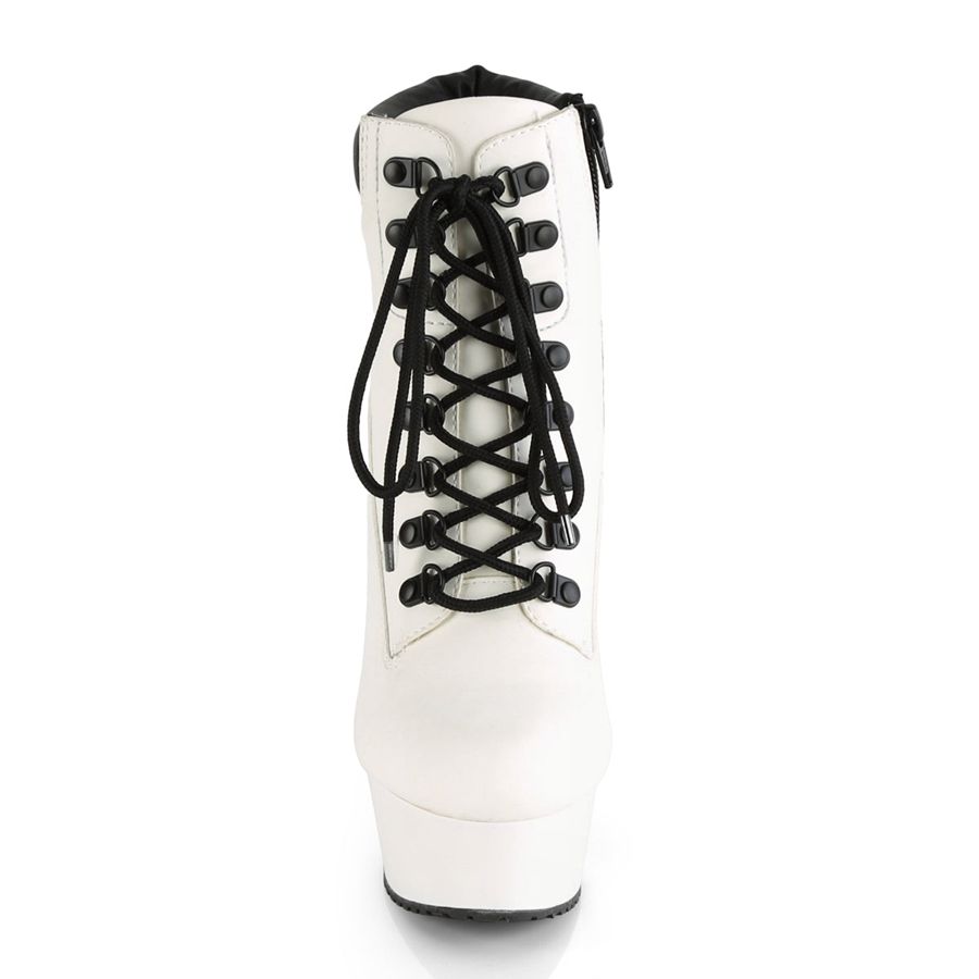 Women's Pleaser Delight-600TL-02 Ankle Boots White | 592VDPXMR