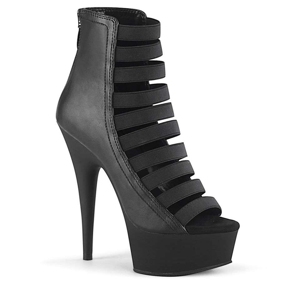 Women\'s Pleaser Delight-600-13 Ankle Boots Black | 630VKYTCP