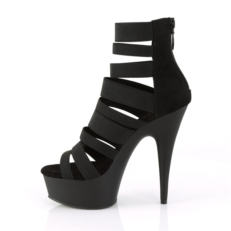 Women's Pleaser Delight-600-17 Heels Black | 024NHOAJV